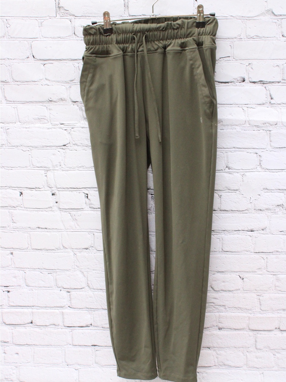 SAVVI Olive Green Pull On Drawstring Pants XS